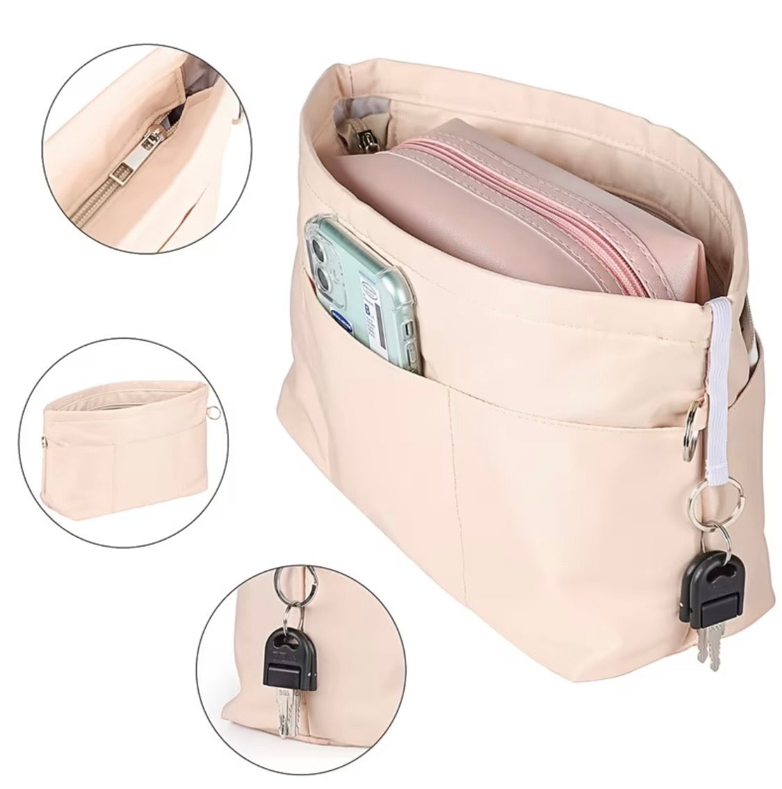 Lunara Glow 13-Pocket Purse Organizer Insert