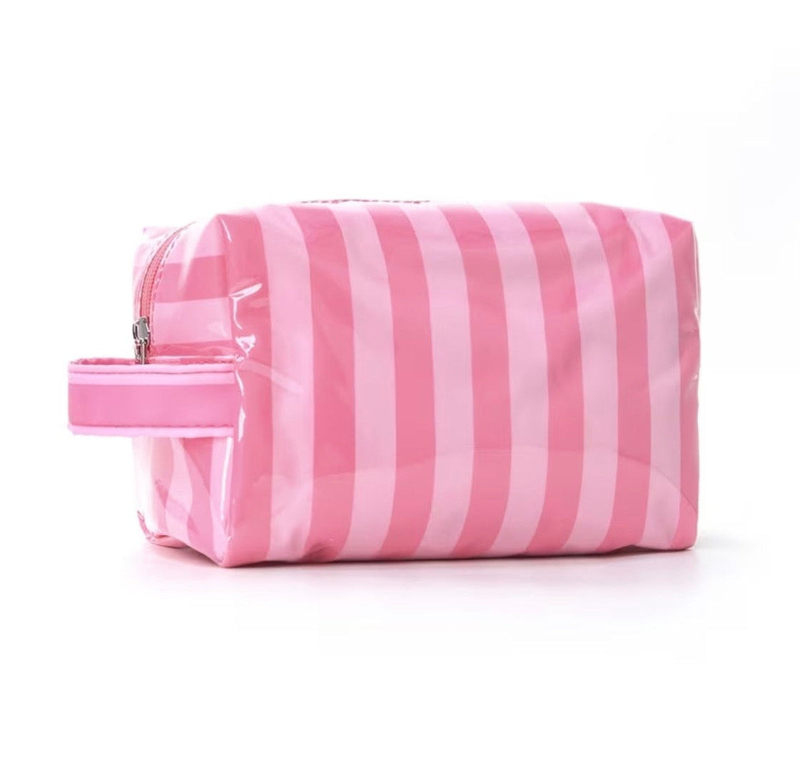 Lunara Glow Mini Striped Cosmetic Bag